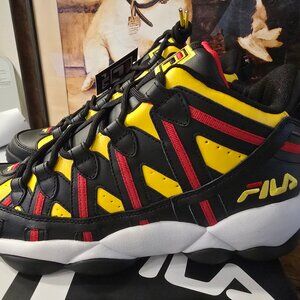FILA Stackhouse Spaghetti Men's Basketball Shoes 1BM01788-704 Lemon / Red Sz 9.5
